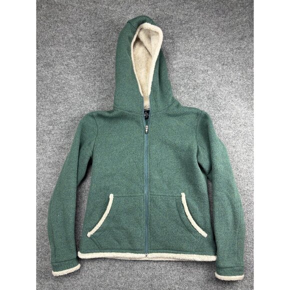 Kuhl Hoodie Womens Medium Green Full Zip Alfpaca Sherpa Lined Jacket Outdoor - Picture 1 of 8